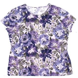 Croft&Barrow Blouse Top Womens Sz L purple